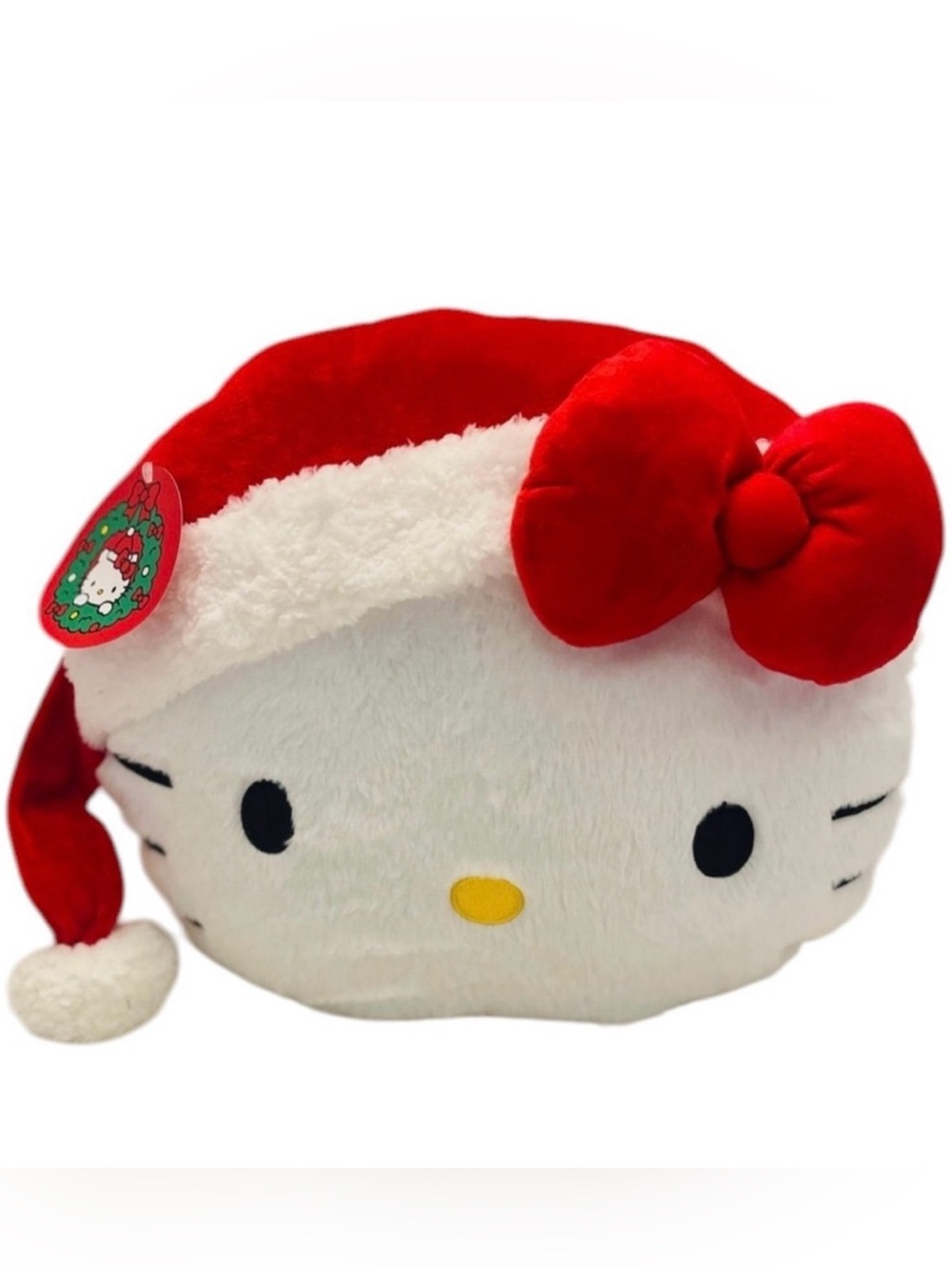 HELLO KITTY Sanrio Santa Christmas Holiday Plush Pillow Cushion 18” HTF New - Picture 2 of 7